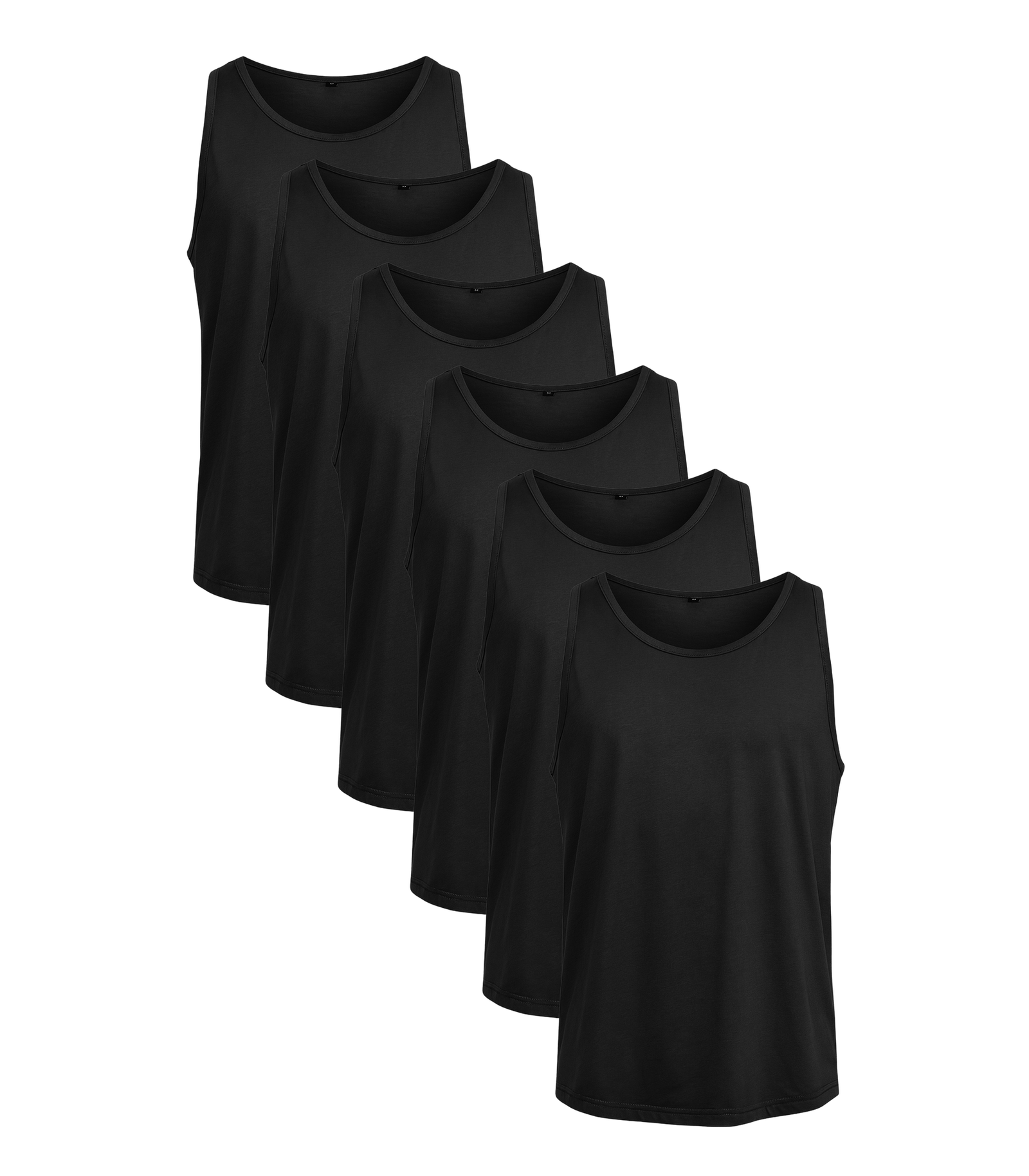 All Black Classic Tank 6 Pack
