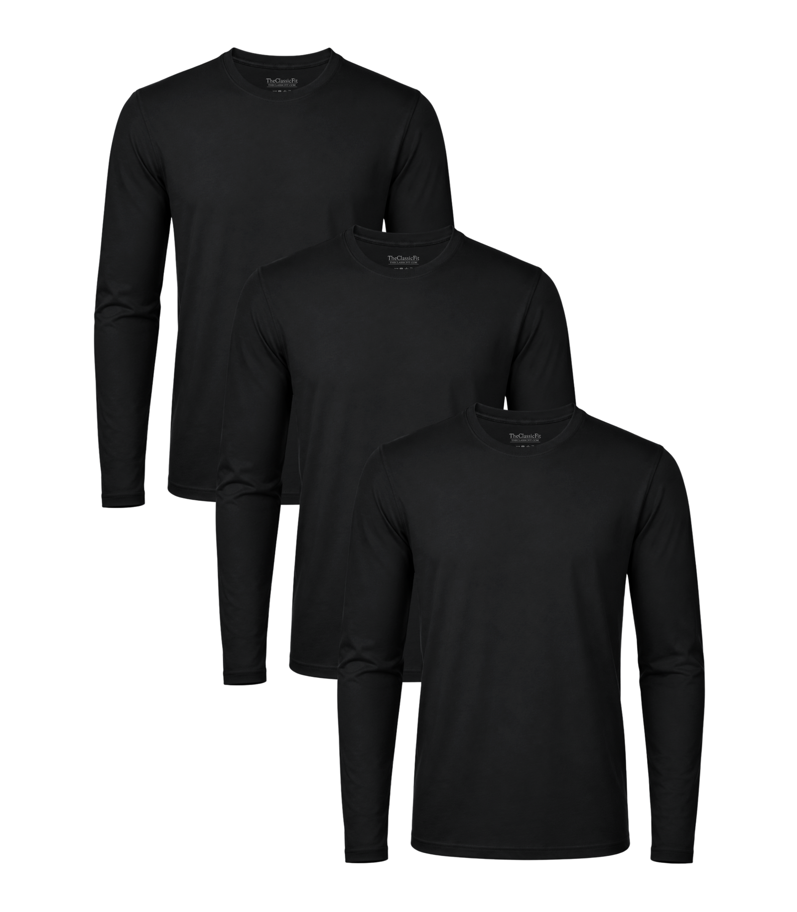 All Black Classic Longsleeve Tee 3 Pack