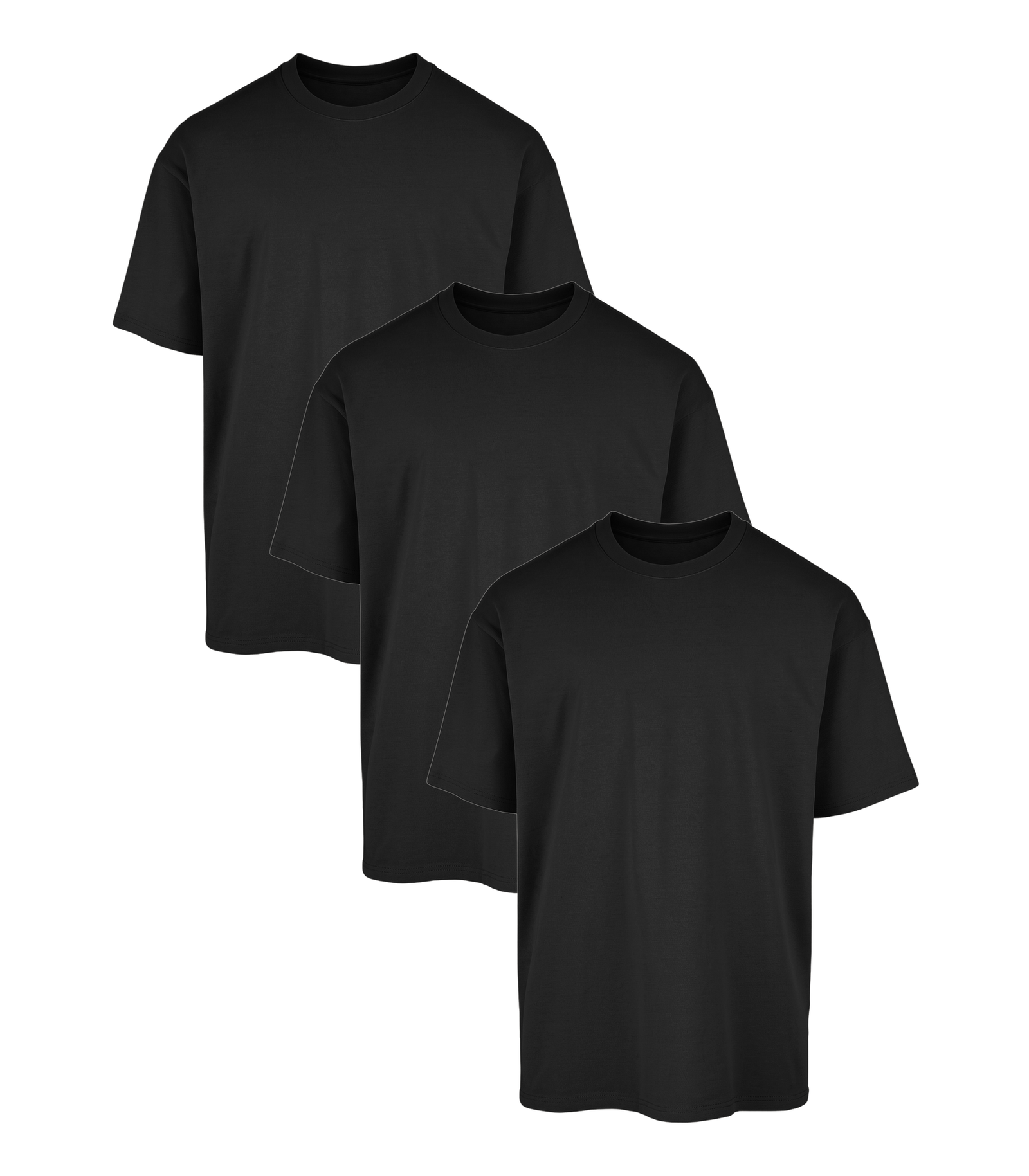 All Black Classic Oversized Tee 3 Pack