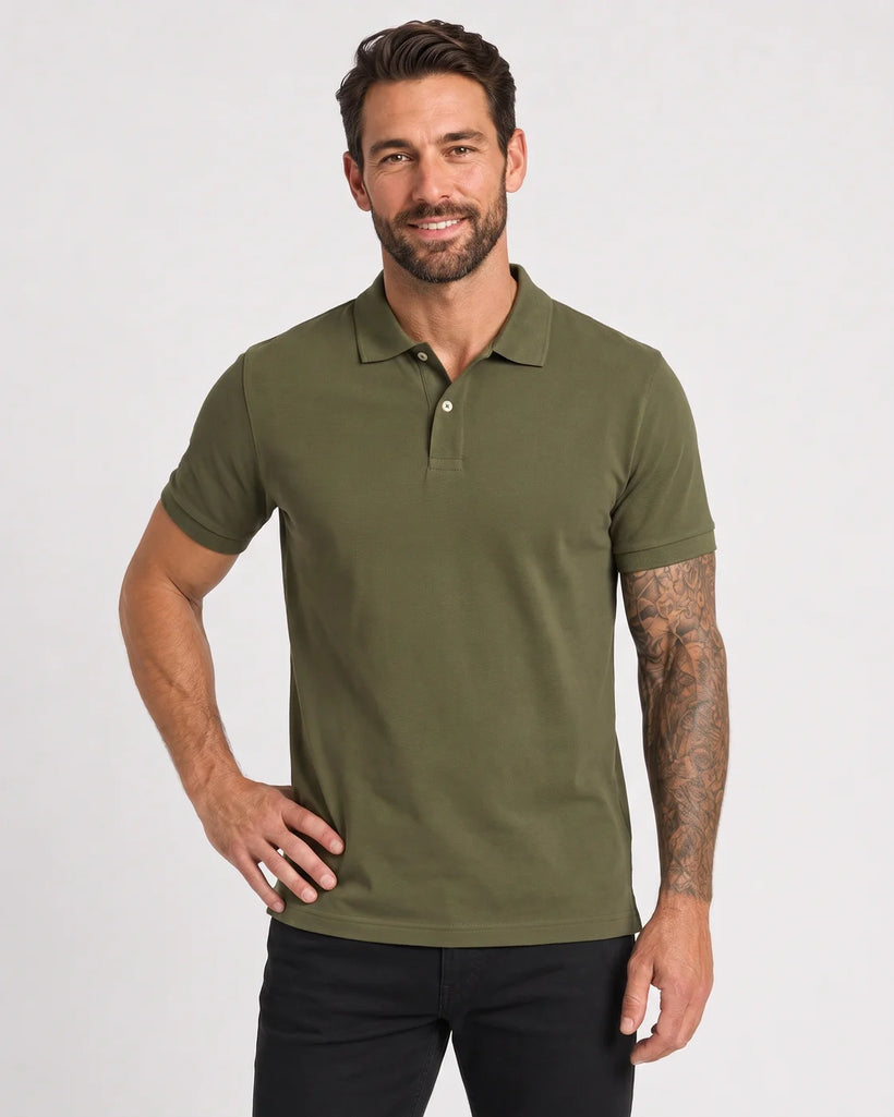 Military Green Classic Polo - Men's Polo