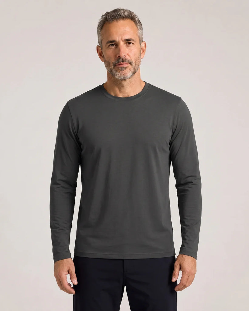 Dark Grey Classic Long Sleeve T-Shirt - Men's Long Sleeve T-Shirt
