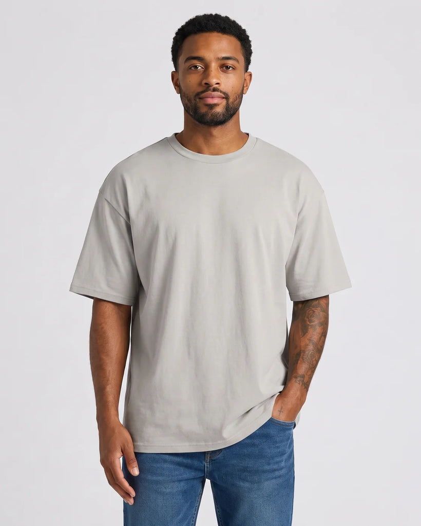 Light Grey Classic Oversized T-Shirt - Men's Oversized Tee