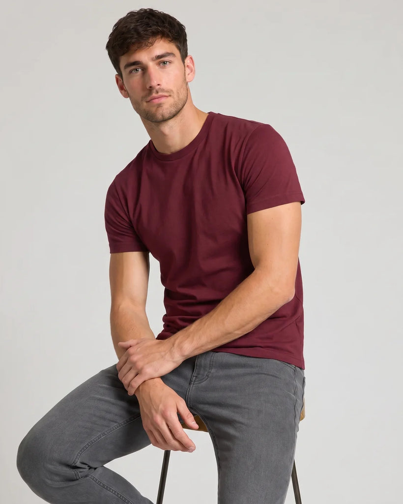 Maroon Classic Crew Neck - Men's T-Shirt