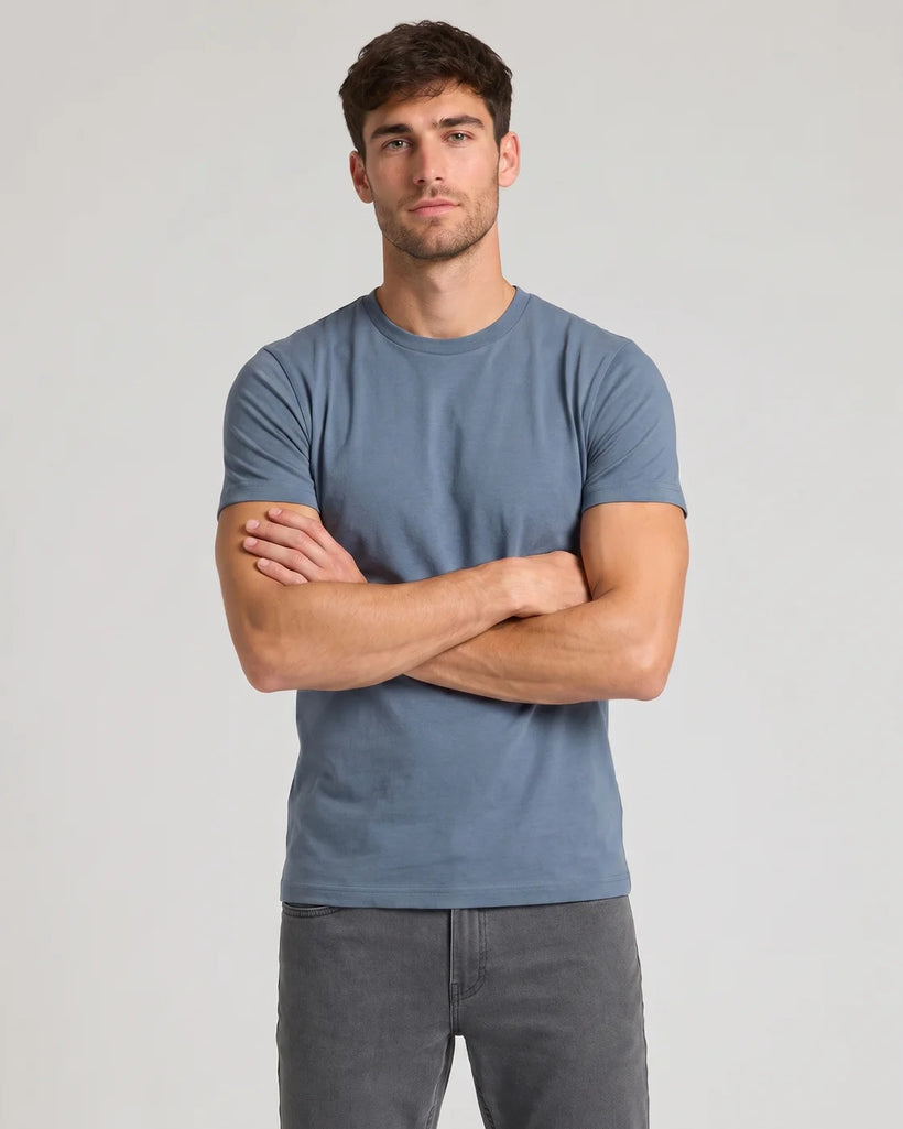 Stone Blue Classic Crew Neck - Men's T-Shirt