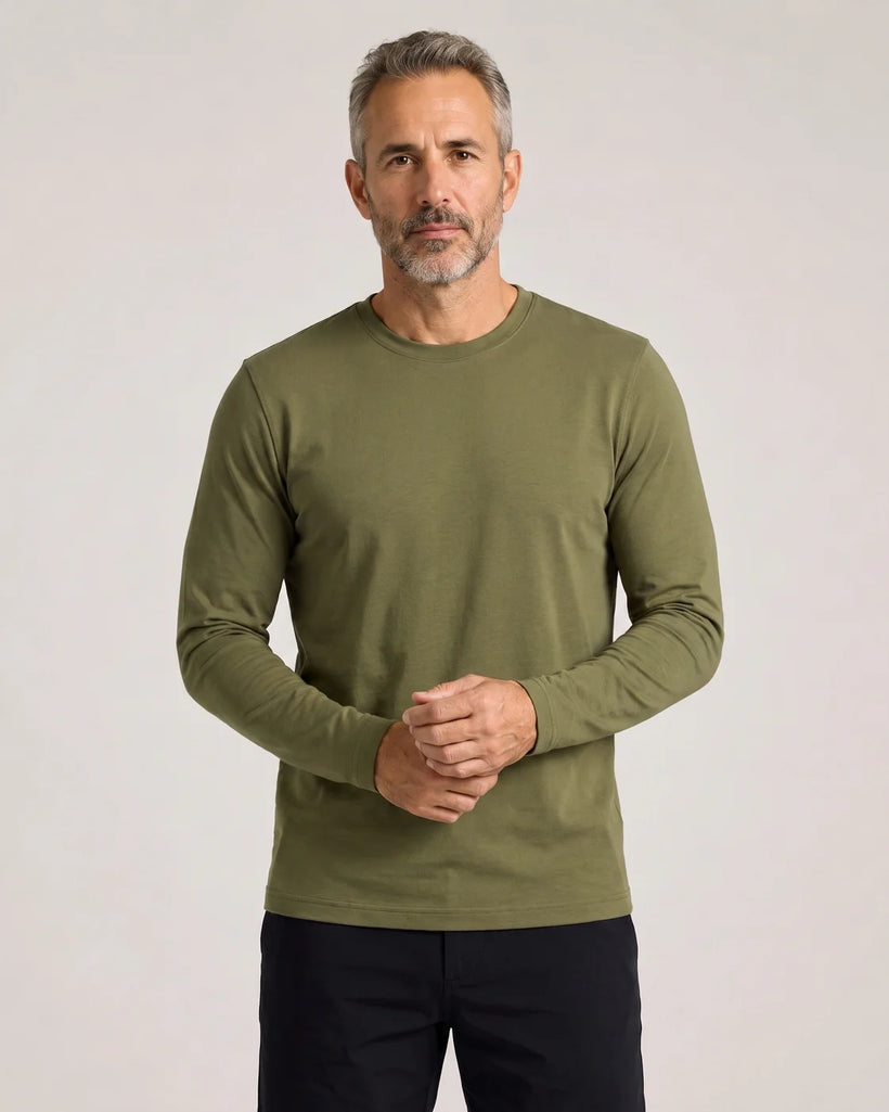 Military Green Classic Long Sleeve T-Shirt - Men's Long Sleeve T-Shirt