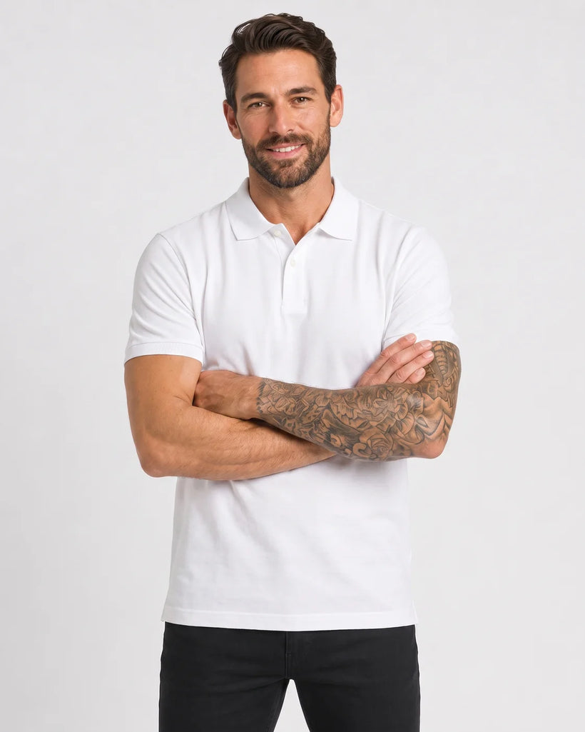 White Classic Polo - Men's Polo