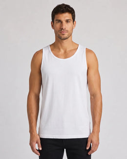 All White Classic Tank 10 Pack
