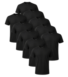 All Black Classic Crew Neck 10 Pack