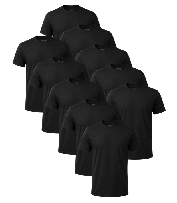 All Black Classic Crew Neck 10 Pack