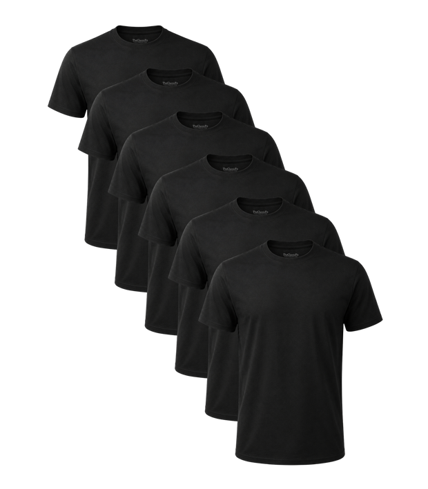 All Black Classic Crew Neck 6 Pack