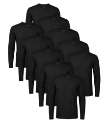 All Black Classic Longsleeve Tee 10 Pack