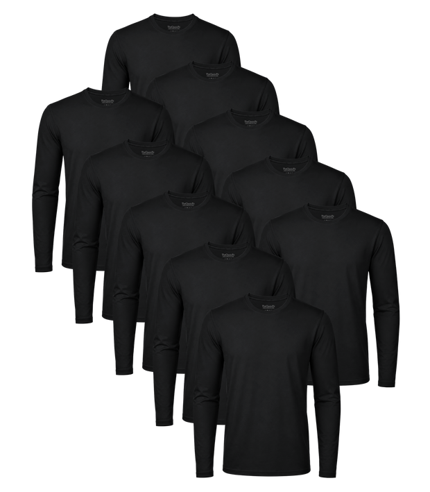 All Black Classic Longsleeve Tee 10 Pack