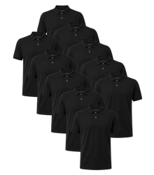 All Black Classic Polo 10 Pack