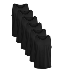 All Black Classic Tank 6 Pack