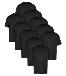 All Black Classic Oversized Tee 10 Pack