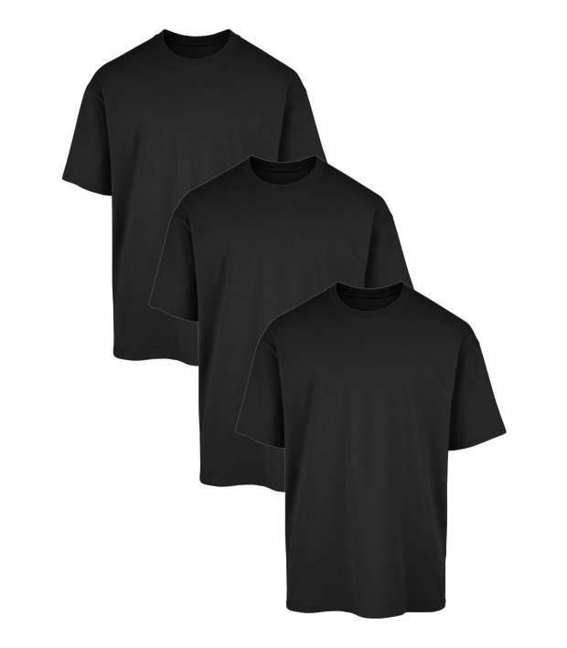 All Black Classic Oversized Tee 3 Pack
