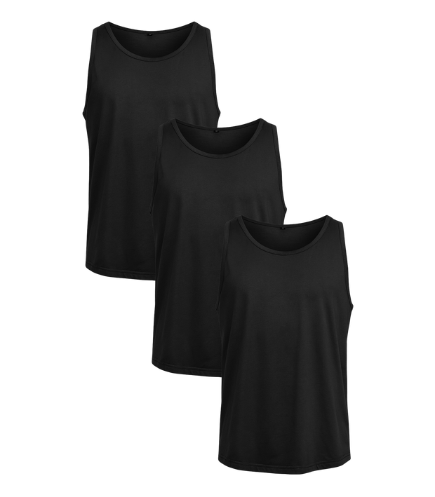 All Black Classic Tank 3 Pack