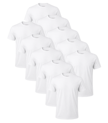 All White Classic Crew Neck 10 Pack