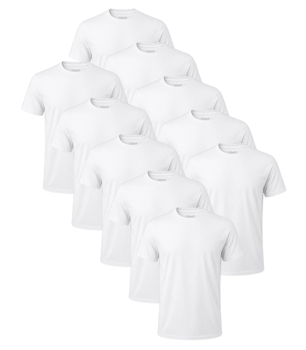 All White Classic Crew Neck 10 Pack