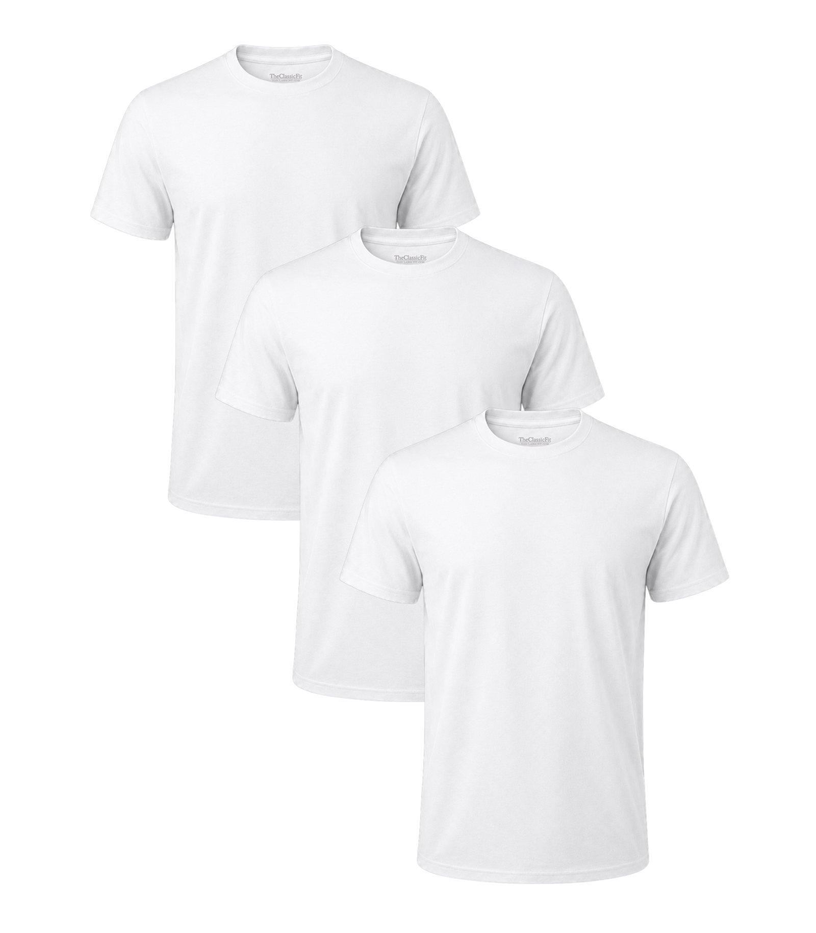 All White Classic Crew Neck 3 Pack