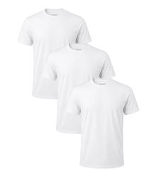All White Classic Crew Neck 3 Pack