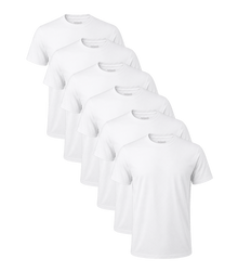 All White Classic Crew Neck 6 Pack