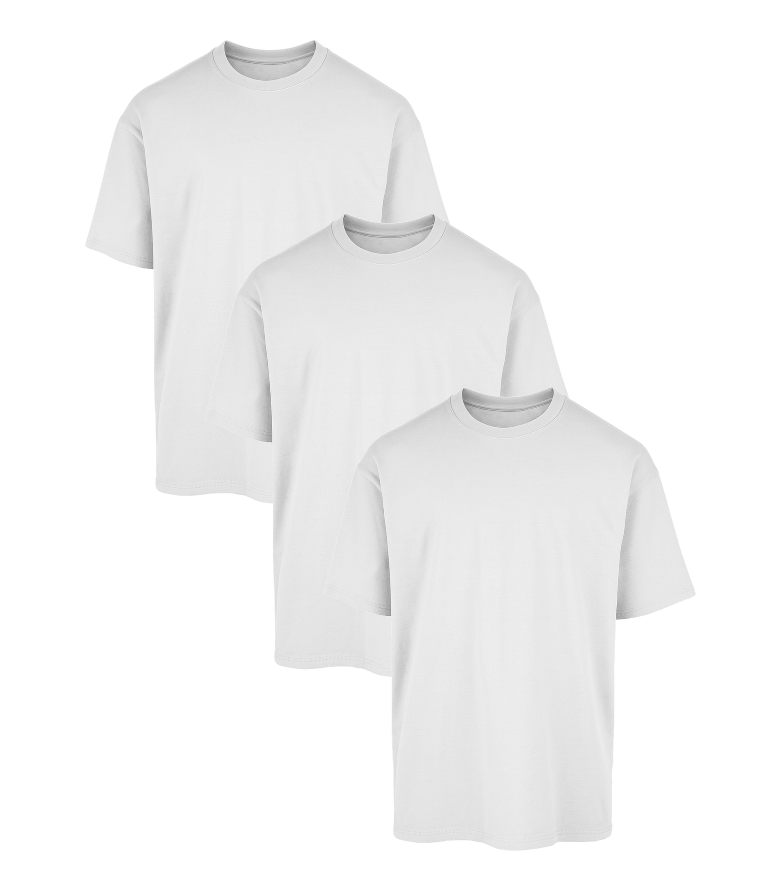 All White Classic Oversized Tee 3 Pack