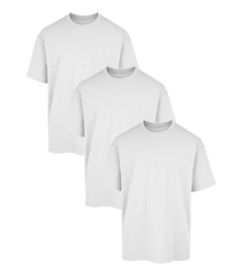 All White Classic Oversized Tee 3 Pack