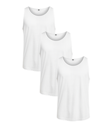 All White Classic Tank 3 Pack