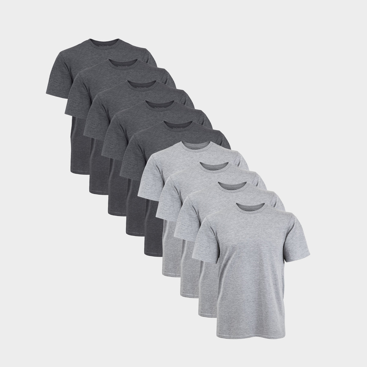 Heather Greys Crew Neck T-Shirt 9-Pack