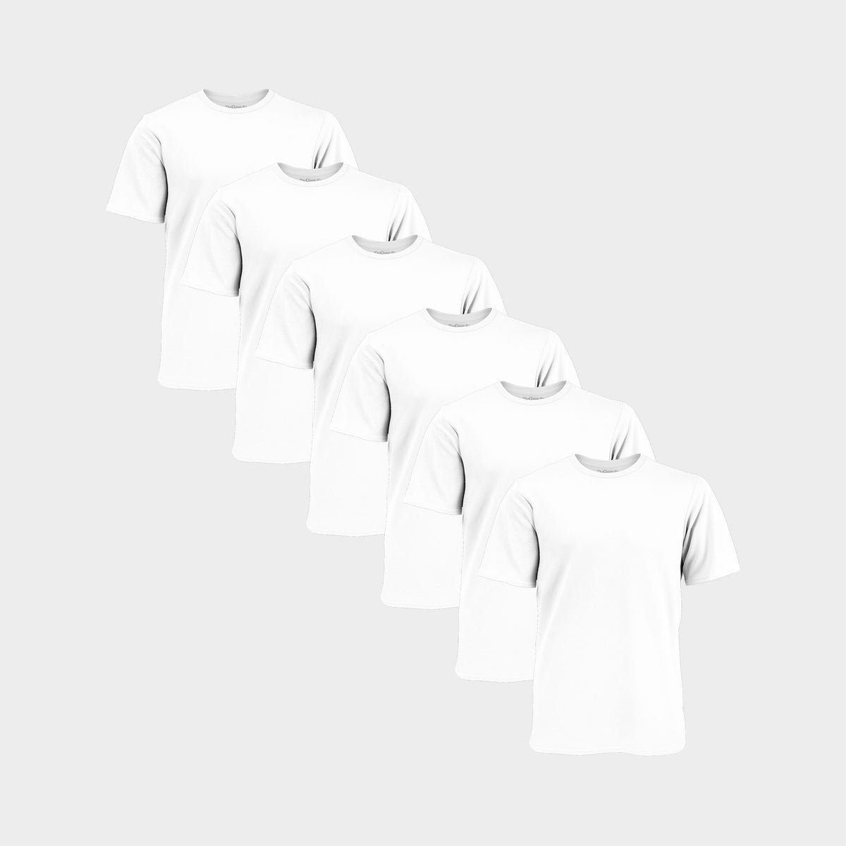 All White Crew Neck T-Shirt 6-Pack