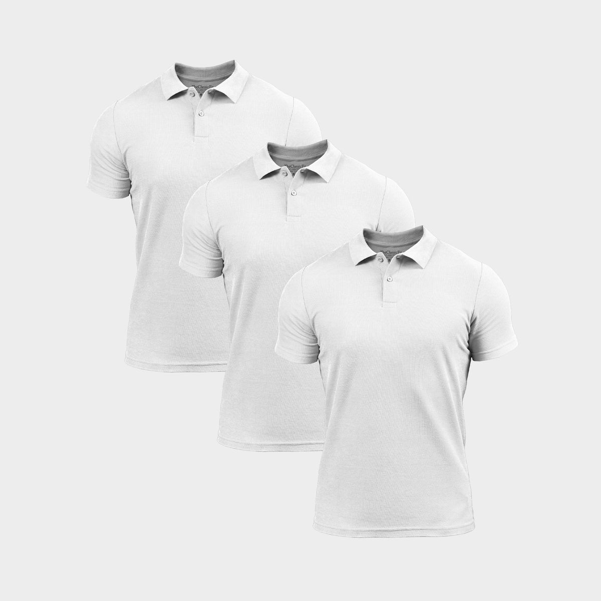 All White Polo Shirt 3-Pack