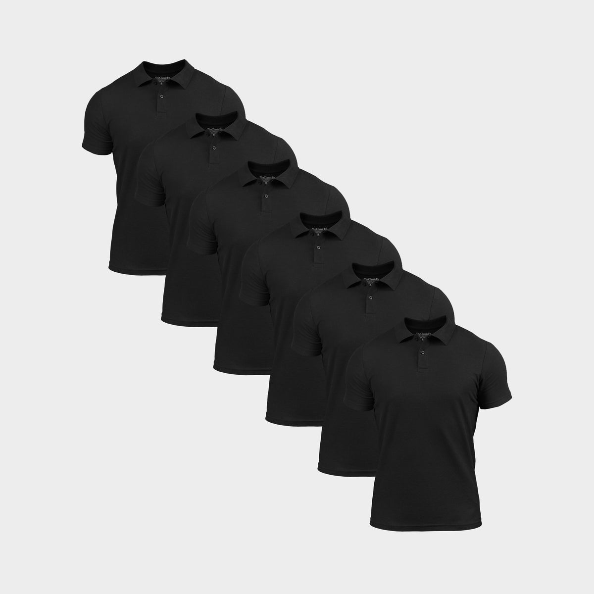 All Black Polo Shirt 6-Pack