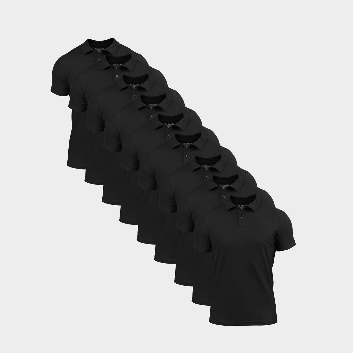 All Black Polo Shirt 9-Pack